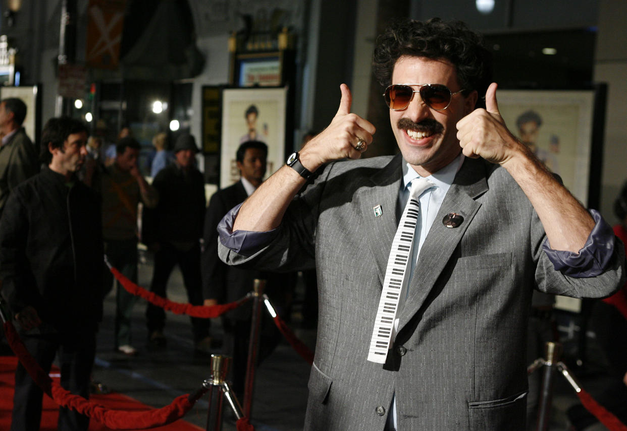 Sacha Baron Cohen who? Why can't he let the character go? (AP Photo/Matt Sayles)