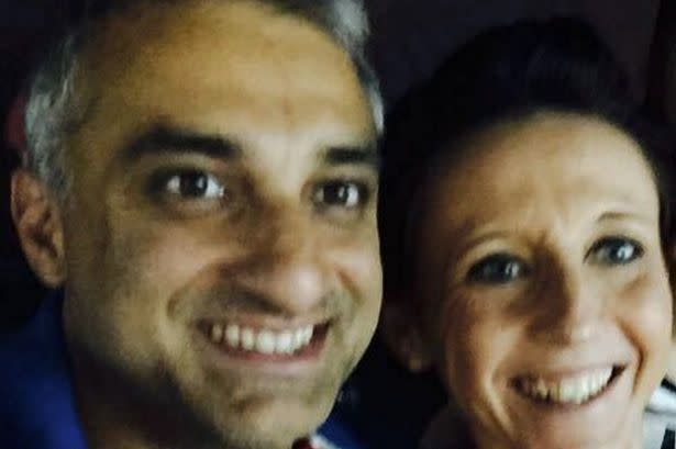 Natalie Querioz (right) was 36 weeks pregnant when her ex-partner Babur Karamat Raja (left) tried to stab her and their unborn baby on a UK street. Photo: Supplied