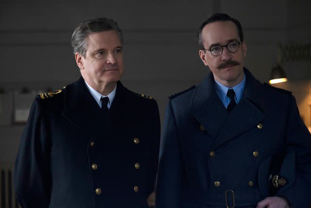 Giles Keyte/See-Saw Films/Netflix Colin Firth and Matthew Macfadyen in 'Operation Mincemeat'