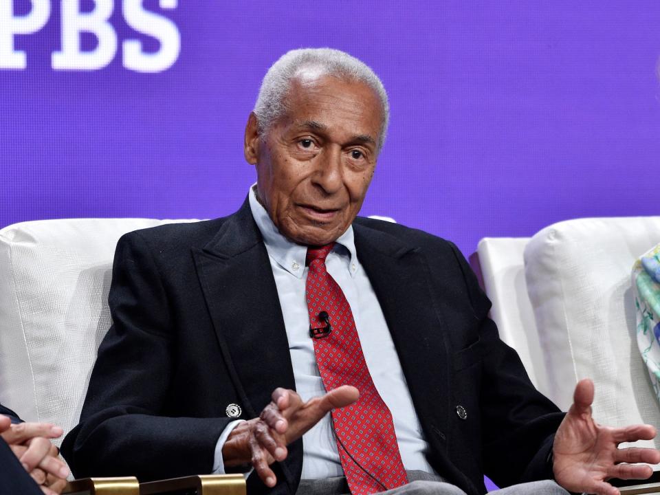 Tap dancer Arthur Duncan is seen sitting on a panel talking about the PBS special "Betty White: First Lady of Television"