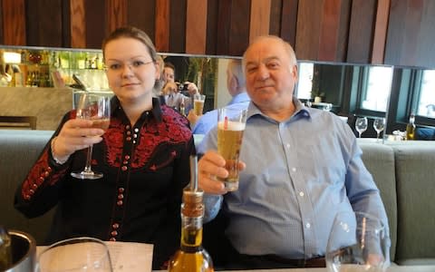 Fea0081946 Sergei Skripal with his daughter Yulia. - Credit: Social media/EAST2WEST NEWS