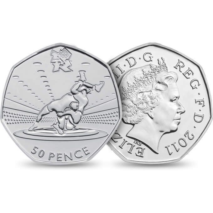 The 2012 Olympics Wrestling 50p - Credit: Royal Mint