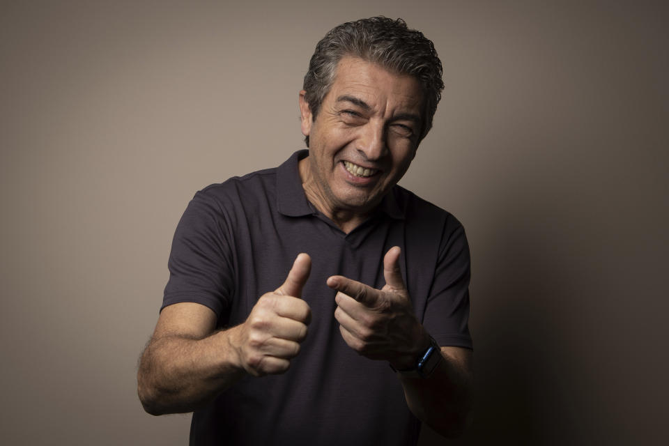 Ricardo Darin poses for portraits to promote the film "Argentina, 1985" during the 79th edition of the Venice Film Festival in Venice, Italy, on Sept. 4, 2022. (Photo by Vianney Le Caer/Invision/AP)
