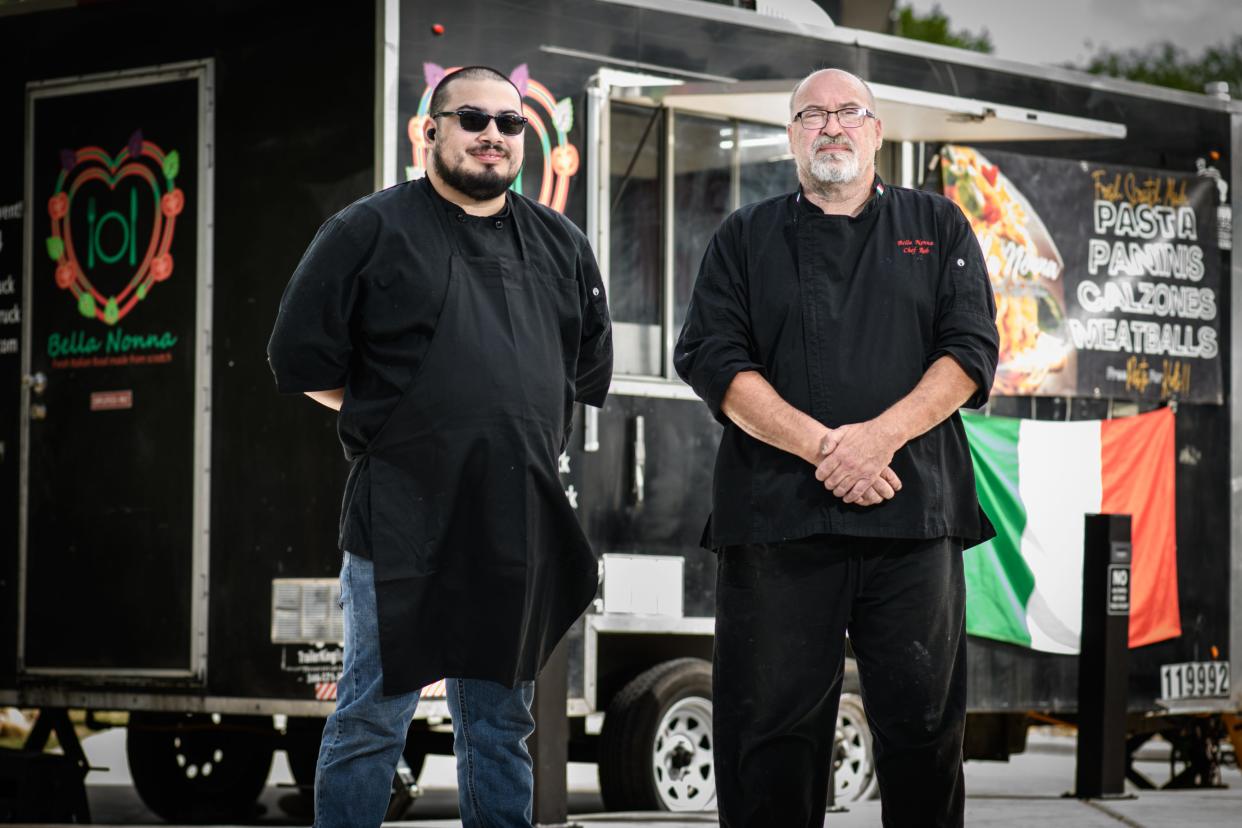 Robert Kalish, right, and his son, Robert Kalish Jr., run the Bella Nonna food truck.