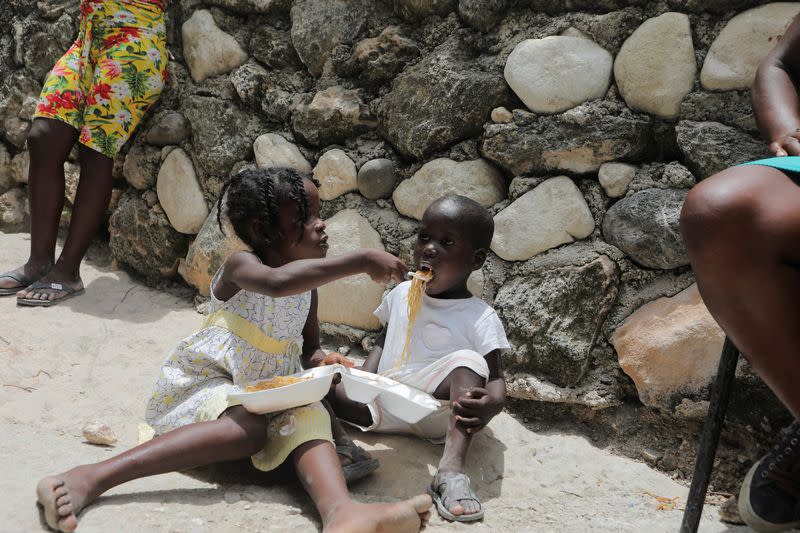 UNICEF Executive Director Catherine Russell visits camp of internally displaced people, in Port-au-Prince