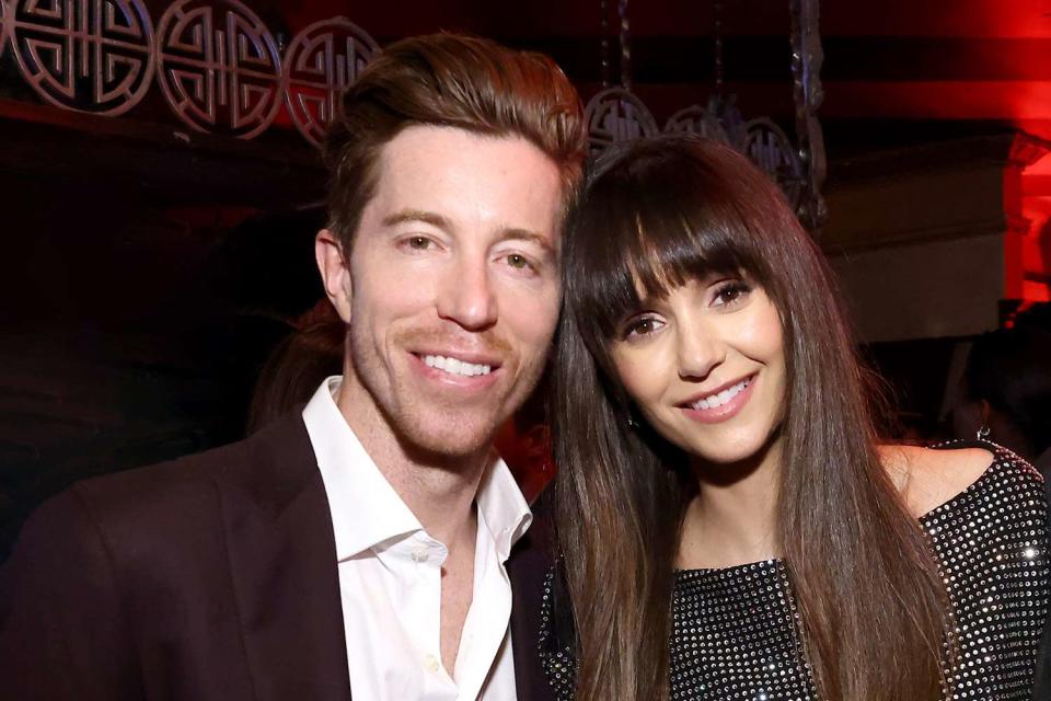 <p>Tommaso Boddi/Getty</p> Shaun White and Nina Dobrev