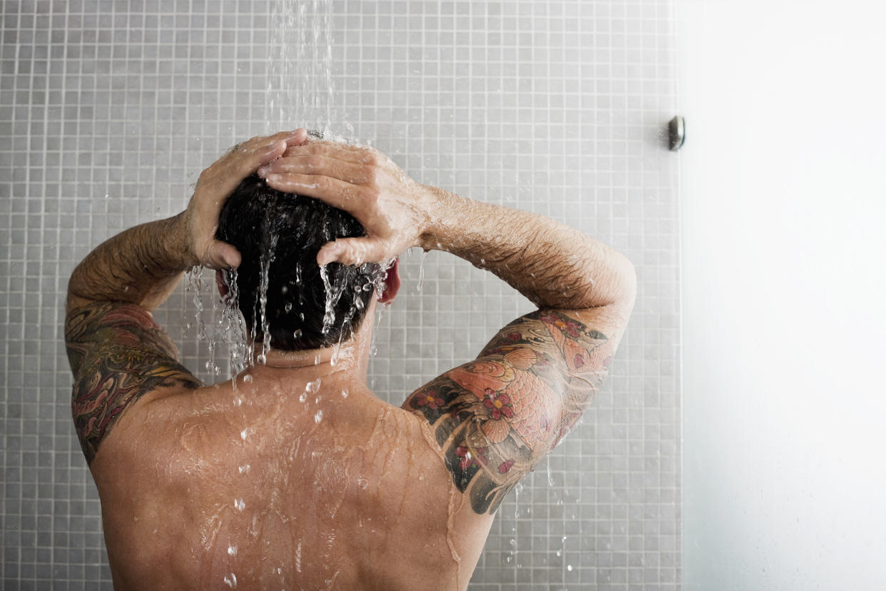 Man showering. (Getty Images)