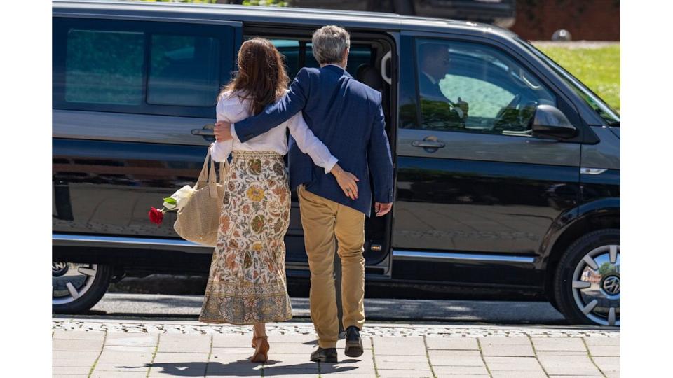 King Frederik X and Queen Mary leaving the Graduation Ceremony 