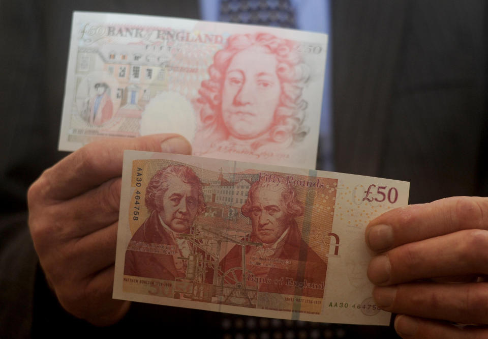 The old £50 note. Photo: Georgie Gillard/PA Images via Getty Images)