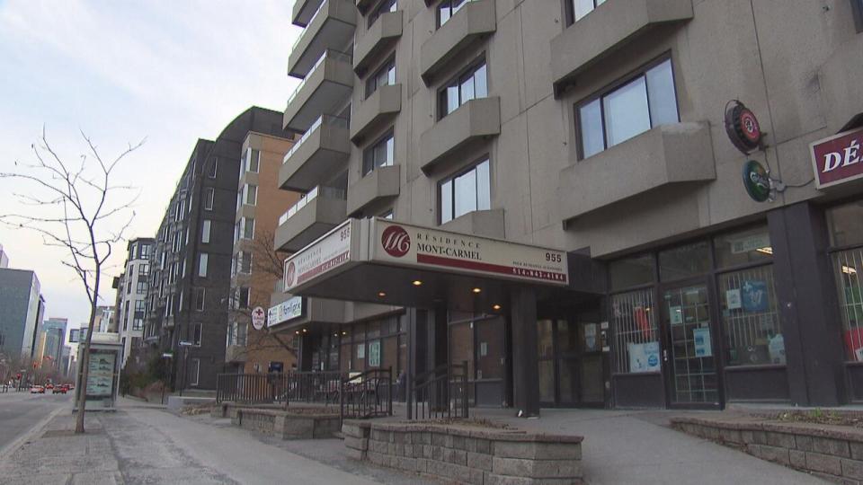 Résidence Mont-Carmel on René-Lévesque Boulevard in downtown Montreal was one of eight private seniors' residences that were stripped of their status and sold or forced to shutter in the city in 2021, according to a local housing group.   