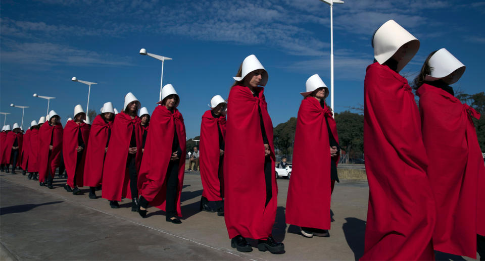 Argentinian activists protest in favour of liberal abortion laws n August. Source: Getty