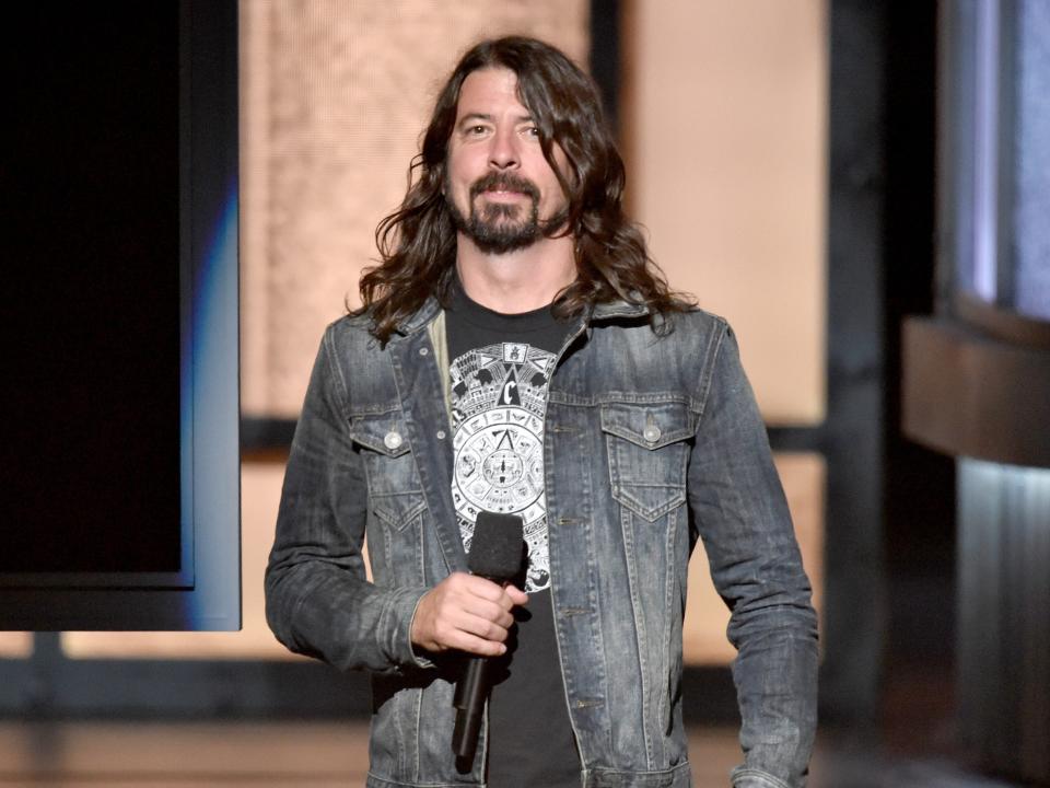 Dave Grohl at the 2015 Grammy Awards in Los Angeles.