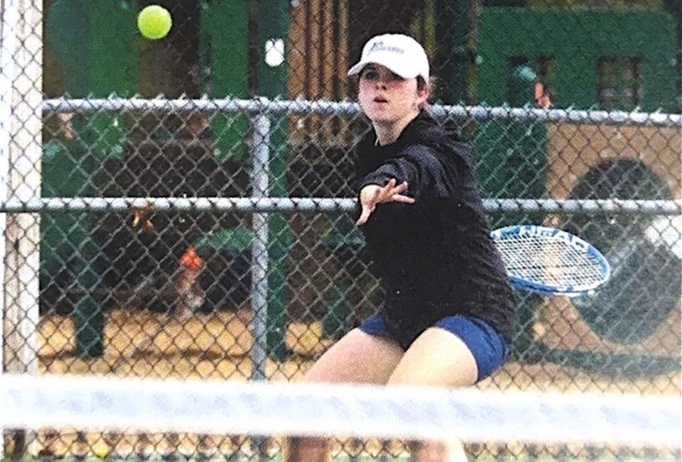 Christie Beckley of Monomoy High girls tennis team.