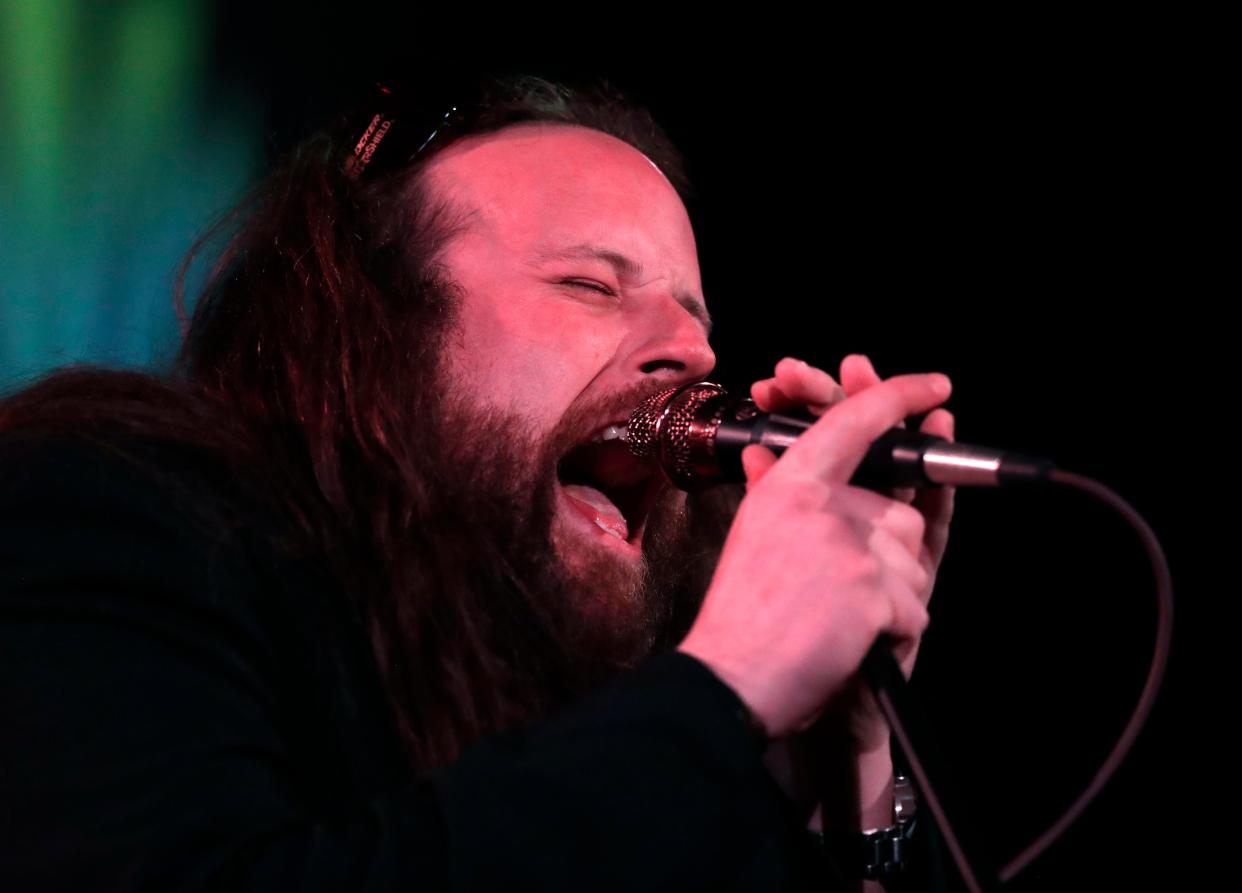 The Priggs perform in honor of band member Ryan Peerenboom during the Green Bay Area Music Awards on Thursday at The Tarlton Theatre in Green Bay.