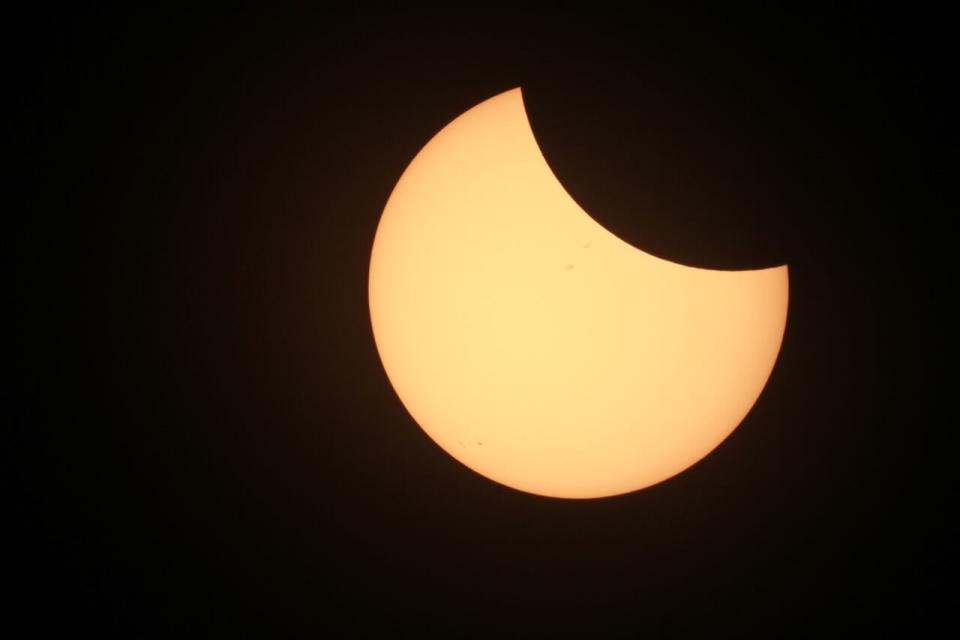A partial solar eclipse captured by Telus World of Science senior manager of the Planetarium and Space Sciences Frank Florian in 2017. 