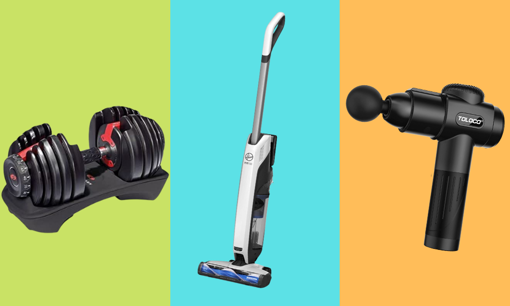 weights, vacuum, massager