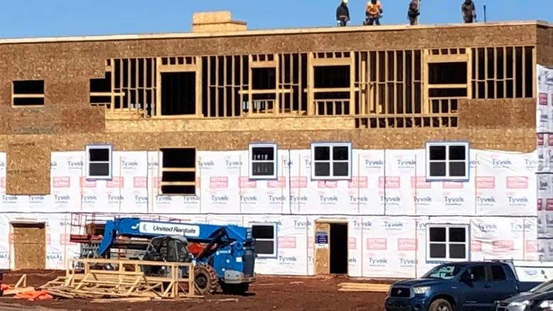 The Canadian Home Builders Association released its 'Sector Transition Strategy' Thursday. It proposes actions the federal government could take to accelerate home construction.  (Laura Meader/CBC - image credit)