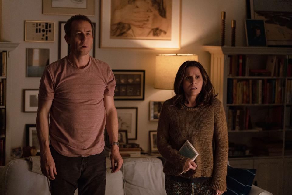 Tobias Menzies and Julia Louis-Dreyfus in 'You Hurt My Feelings'<span class="copyright">Jeong Park/A24</span>