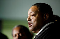 Laquan McDonald's great-uncle Marvin speaks to reporters after former Chicago police officer Jason Van Dyke was sentenced to 6 3/4 years in prison for the fatal shooting of 17-year-old Laquan McDonald at the Leighton Criminal Courts Building in Chicago, Illinois, U.S., January 18, 2019. REUTERS/Joshua Lott