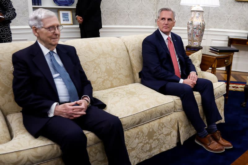 U.S. President Joe Biden holds debt limit talks with Congressional leaders at the White House in Washington