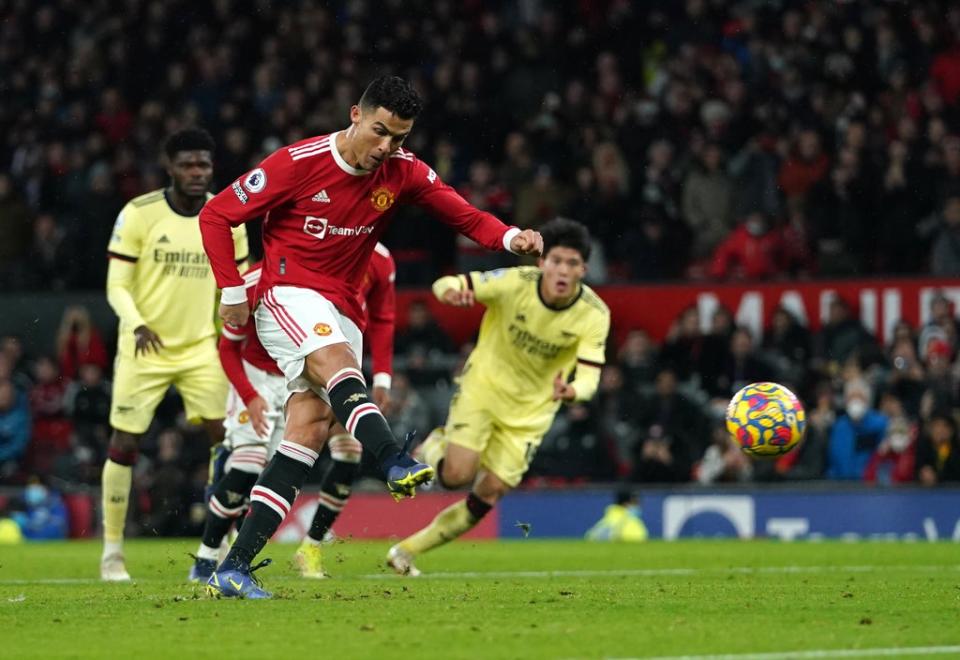 Cristiano Ronaldo netted United’s winner at Old Trafford (Martin Rickett/PA) (PA Wire)