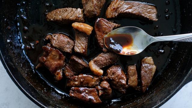 Cast-Iron Steak with Bourbon Sauce