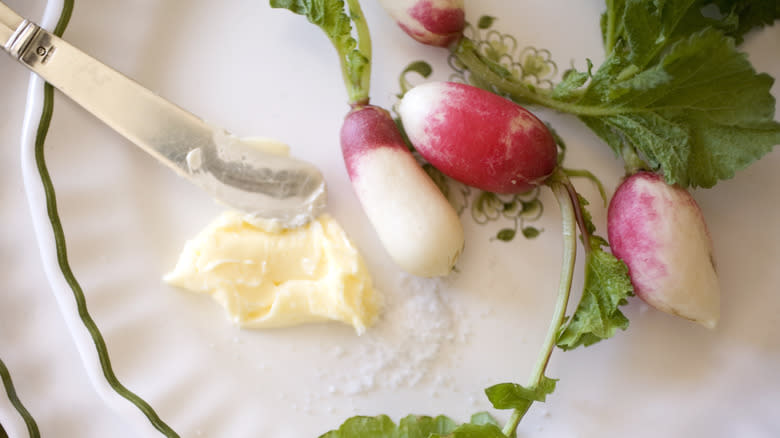 radishes with salt and butter