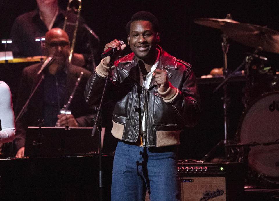 FILE - Leon Bridges performs at Love Rocks NYC!, a Benefit Concert for God's Love We Deliver on March 12, 2020, in New York. Bridges turns 32 on July 13. (Photo by Amy Harris/Invision/AP, File)