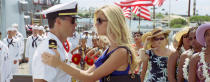 Taylor Kitsch and Brooklyn Decker in Universal Pictures' "Battleship" - 2012