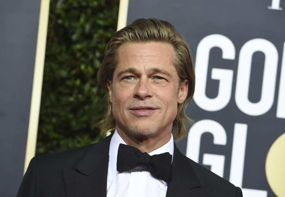 Brad Pitt arrives at the 77th annual Golden Globe Awards at the Beverly Hilton Hotel on Sunday, Jan. 5, 2020, in Beverly Hills, Calif. (Photo by Jordan Strauss/Invision/AP)