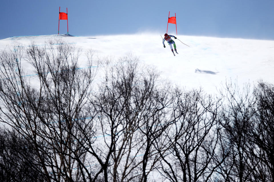 <p>Martin Cater of Slovenia competes during the Men’s Alpine Combined Downhill on day four of the PyeongChang 2018 Winter Olympic Games at Jeongseon Alpine Centre on February 13, 2018 in Pyeongchang-gun, South Korea. (Photo by Ezra Shaw/Getty Images) </p>