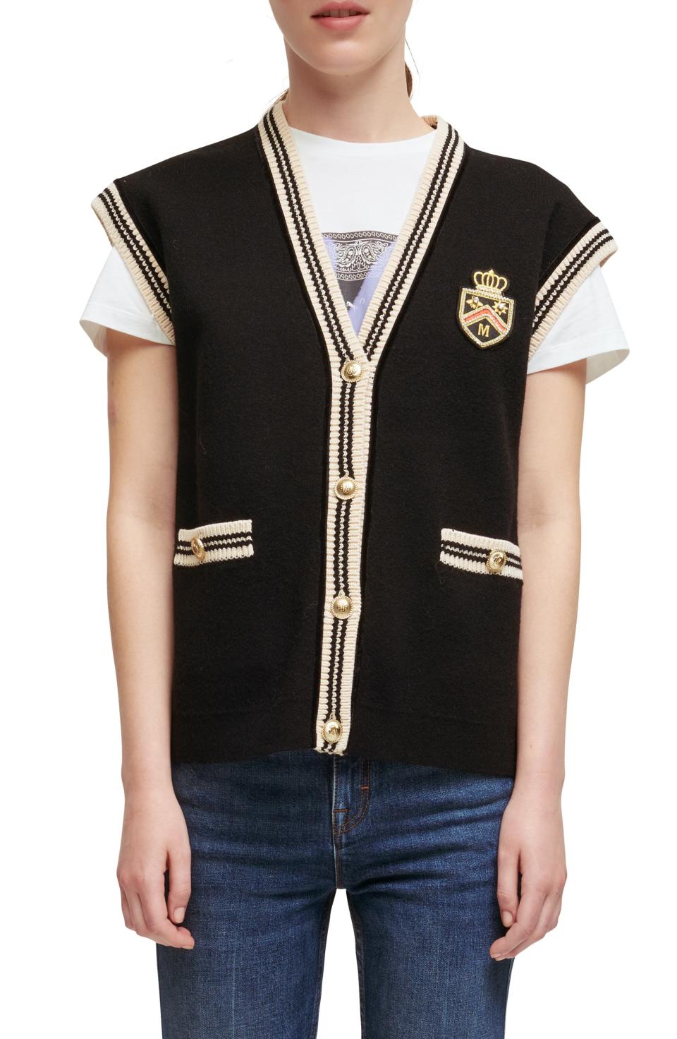 Marshalina College Cardigan Vest