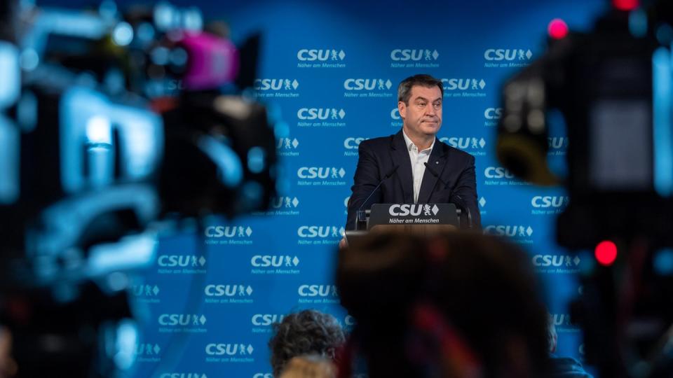 Hat seine Aussage, «Mein Platz ist in Bayern», wirklich bestand? CSU-Chef und bayrischer Ministerpräsident Markus Söder.