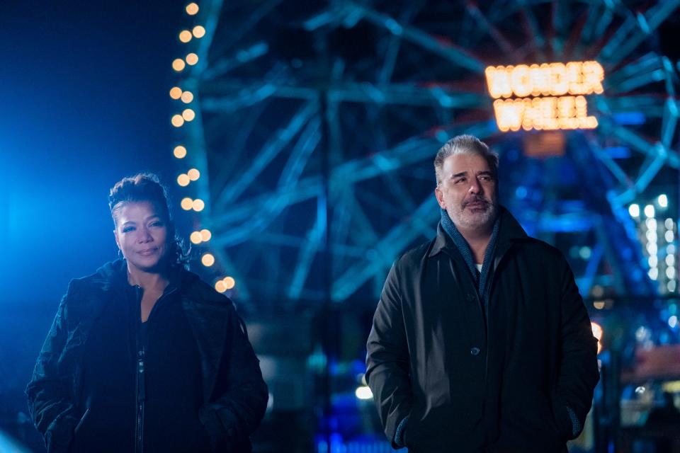 Queen Latifah as Robyn McCall and Chris Noth as William Bishop in "The Equalizer."