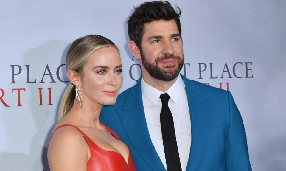 Emily Blunt (left) and John Krasinski … the superheroes you never knew you needed.