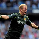 Nom: Joe Hart<br>Poste: Gardien<br>Date de naissance (Âge): 19/04/1987 (25)<br>Numéro: 1<br>Club: Man. City (Angleterre ENG)