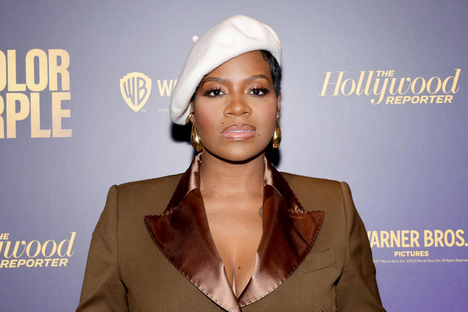 Fantasia Barrino attends THR Presents Live: The Color Purple at Crosby Hotel on December 11, 2023 in New York City.