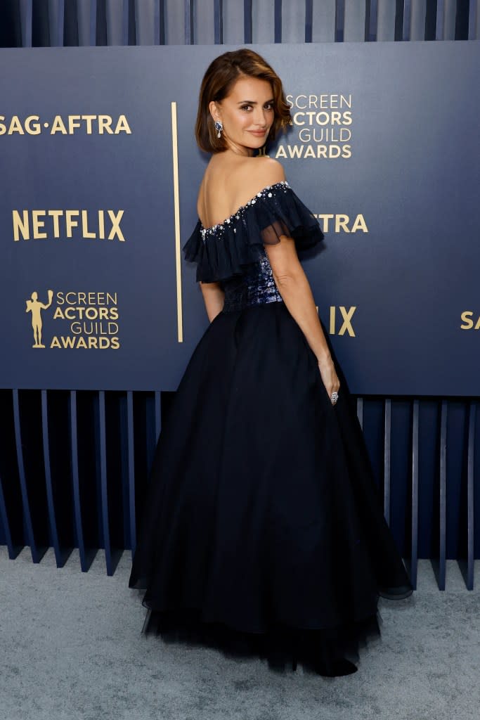 Penelope Cruz attends the 30th Annual Screen Actors Guild Awards at Shrine Auditorium and Expo Hall on February 24, 2024 in Los Angeles, California.
