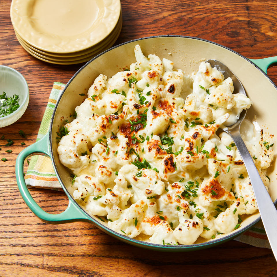 Broiled Cauliflower "Mac" & Cheese