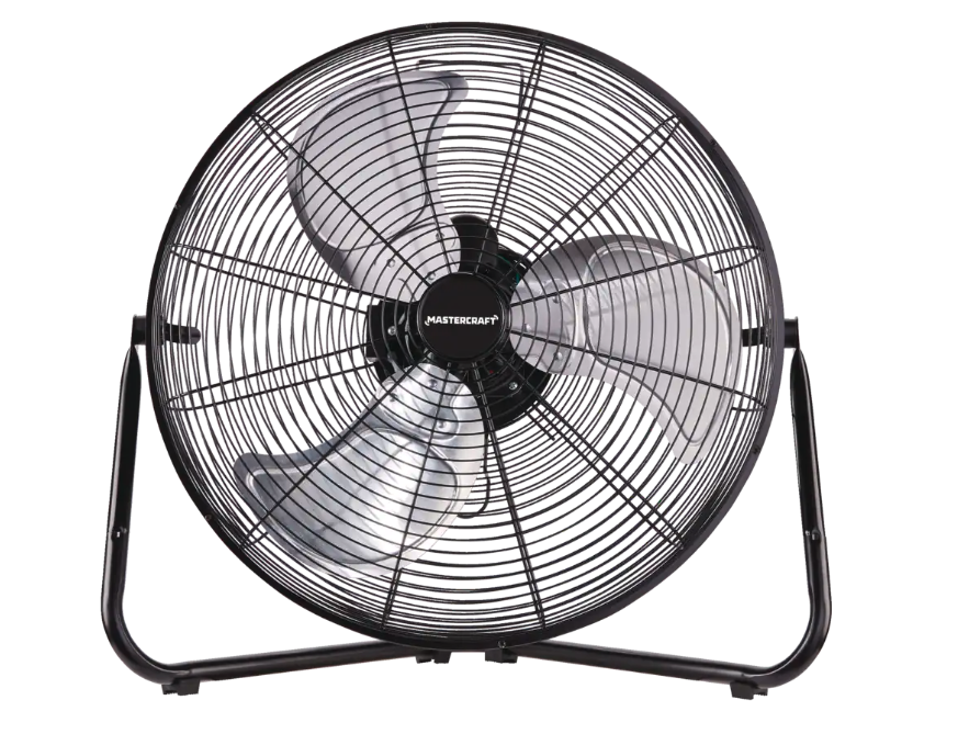 Mastercraft Vertical-Tilt Portable Floor Fan. Image via Canadian Tire.