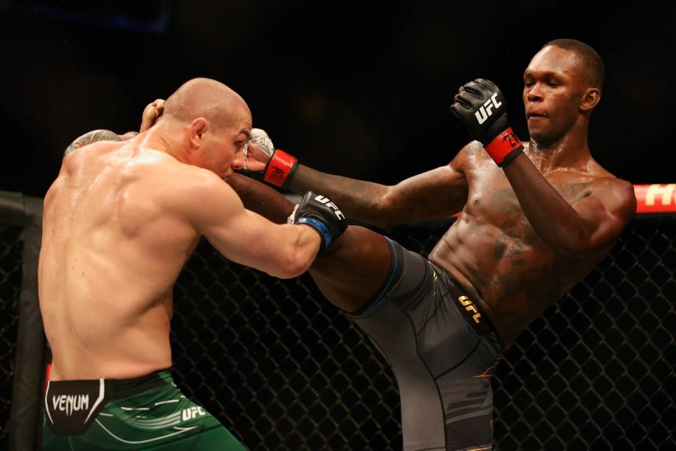 Adesanya beat Marvin Vettori last June with his second decision win over the Italian (Getty Images)