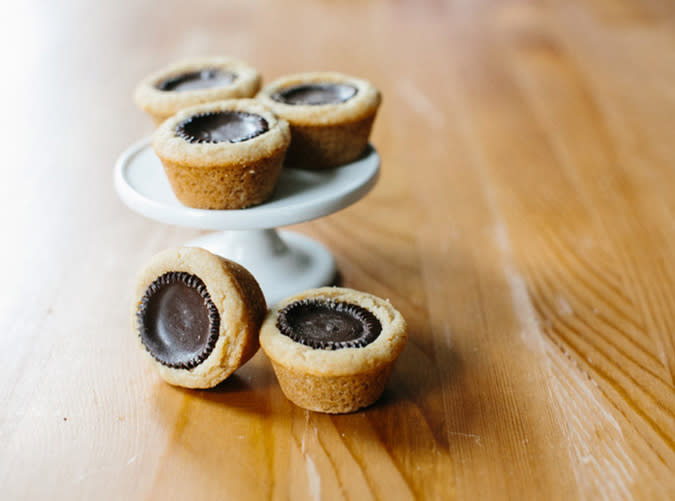 Dark Chocolate Peanut Butter Cup Cookies