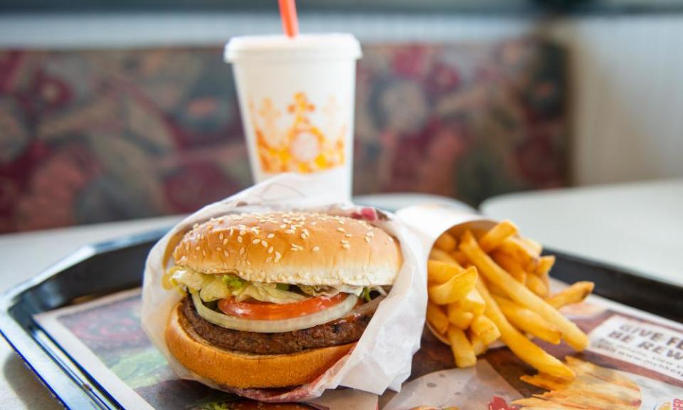 An ‘Impossible Whopper’ at a Burger King restaurant on in Richmond Heights, Missouri.