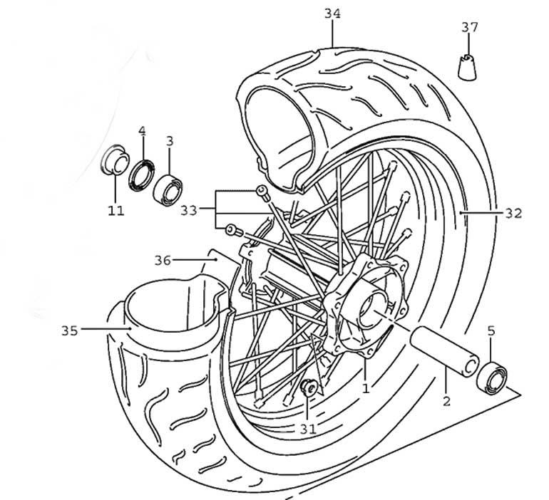 DRZ400-Wheel=Bearing-Hub-Diagram