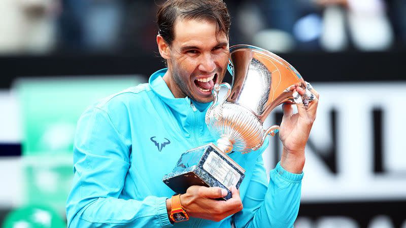 All smiles for Rafael Nadal. Image: Getty