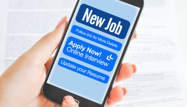 Apply for a job via smartphone or mobile device