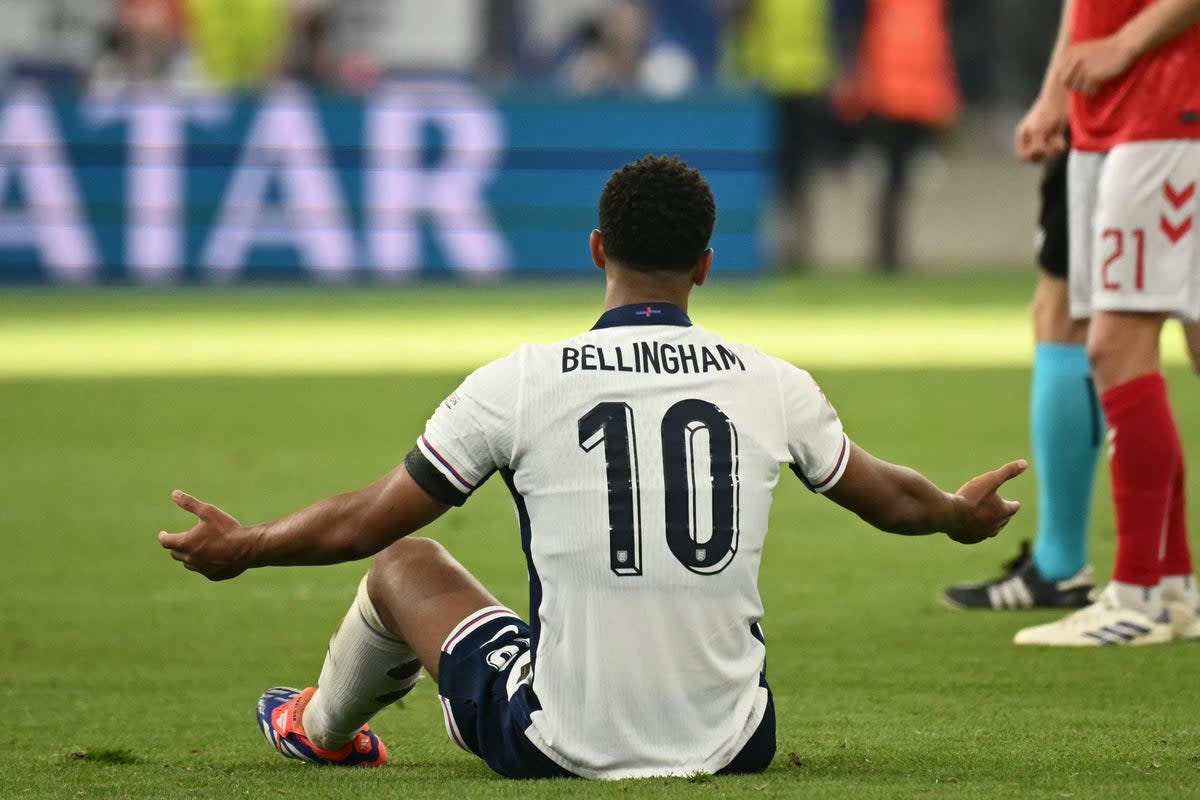 Bellingham struggled to impose himself on the game (AFP via Getty Images)