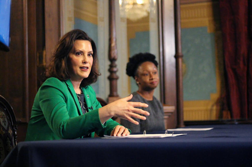 Whitmer has stood by her aggressive restrictions on activity, saying they were necessary to save lives. (Photo: ASSOCIATED PRESS)