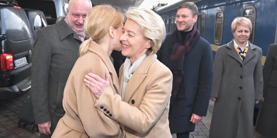 Ursula von der Leyen arrived in Kyiv on February 2