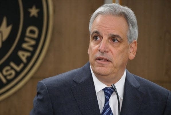 In comparing annual gun-crime statistics, Rhode Island Attorney General Peter Neronha focused on the number of cases involving illegal firearms magazines of the highest capacity – those that can carry 30 or more rounds.